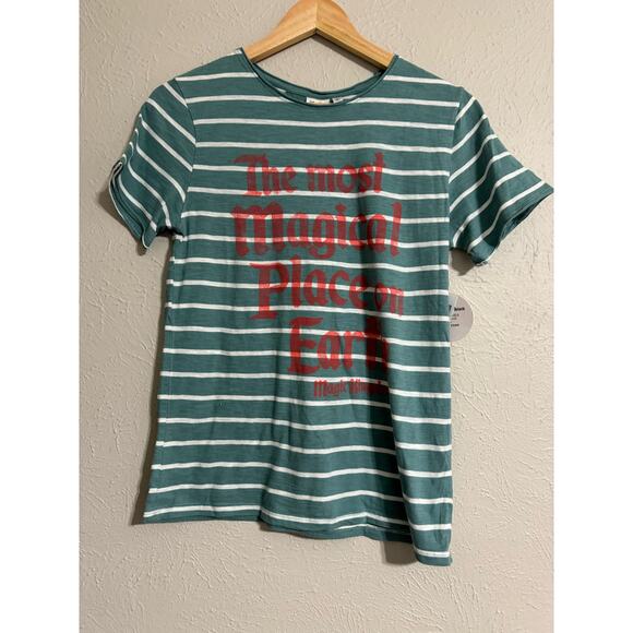 Disney Parks + Junk Food Magic Kingdon Striped Tee Large - Picture 2 of 5